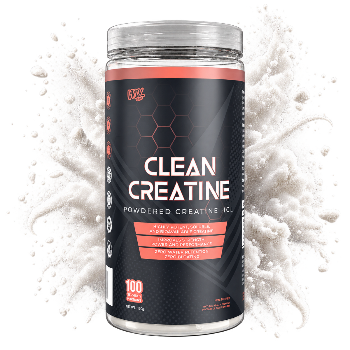 Clean Creatine Powder, pure creatine HCl